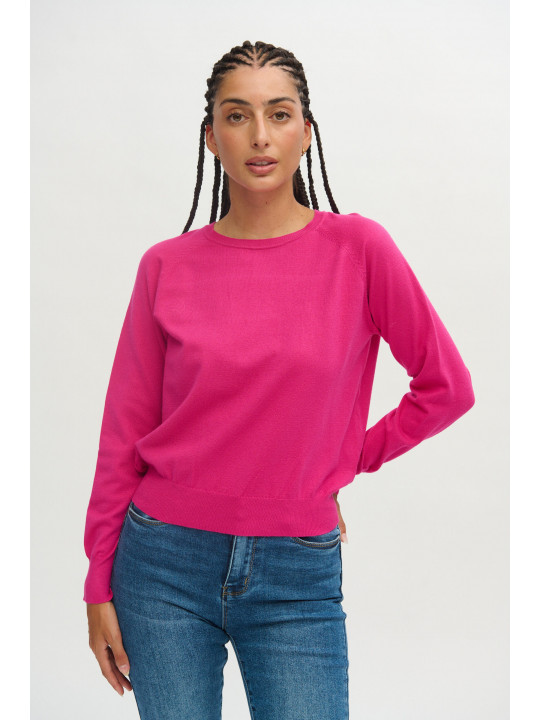 Jersey básico fucsia
