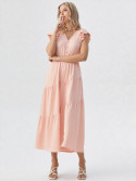 Vestido midi rosa