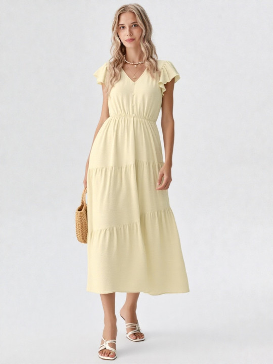 Vestido midi amarillo