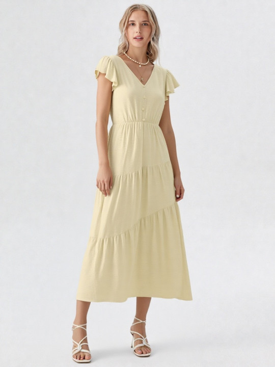 Vestido midi amarillo