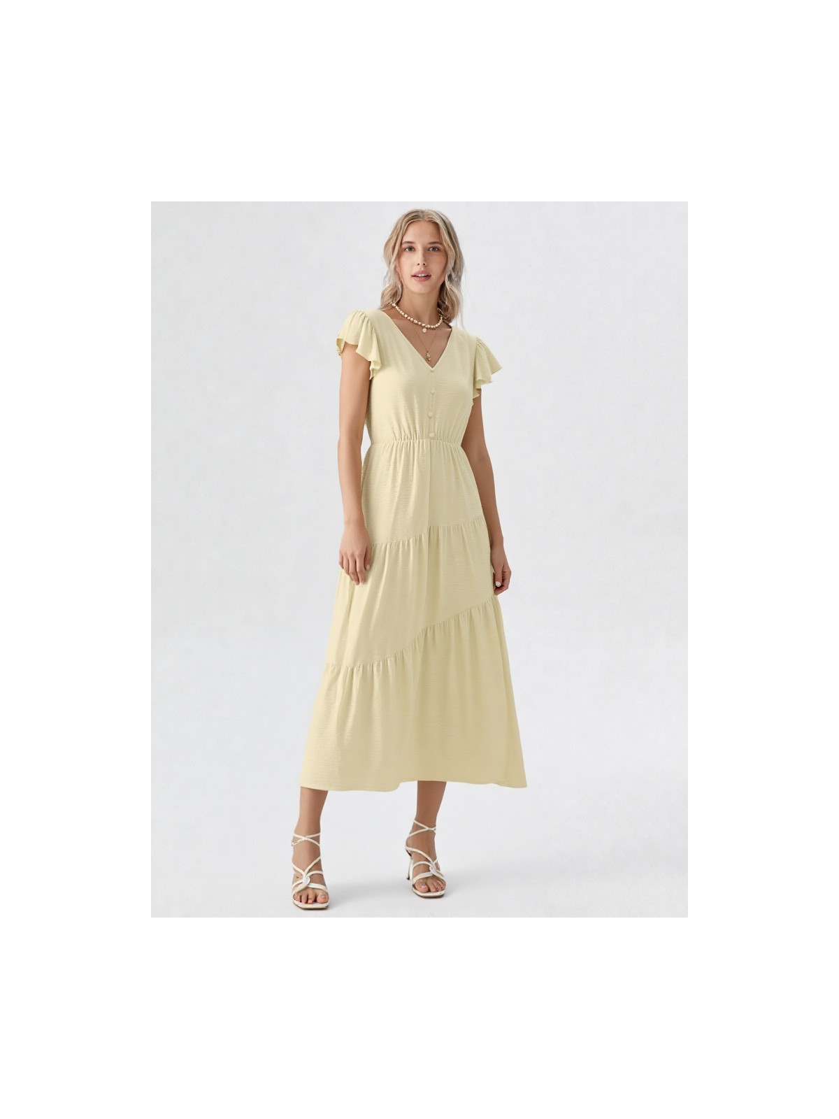 Vestido midi amarillo