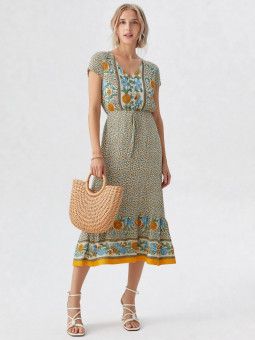 Vestido midi estampado