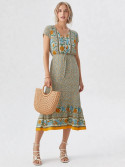 Vestido midi estampado