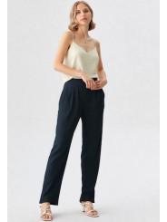 pantalon lino negro