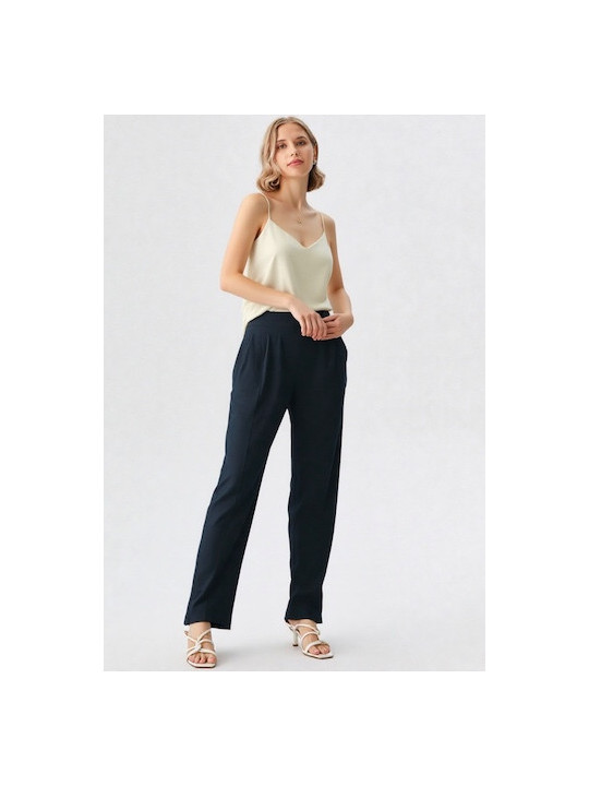 pantalon lino negro