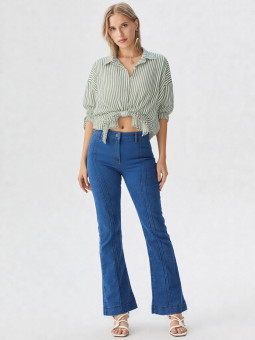 Camisa de rayas verde