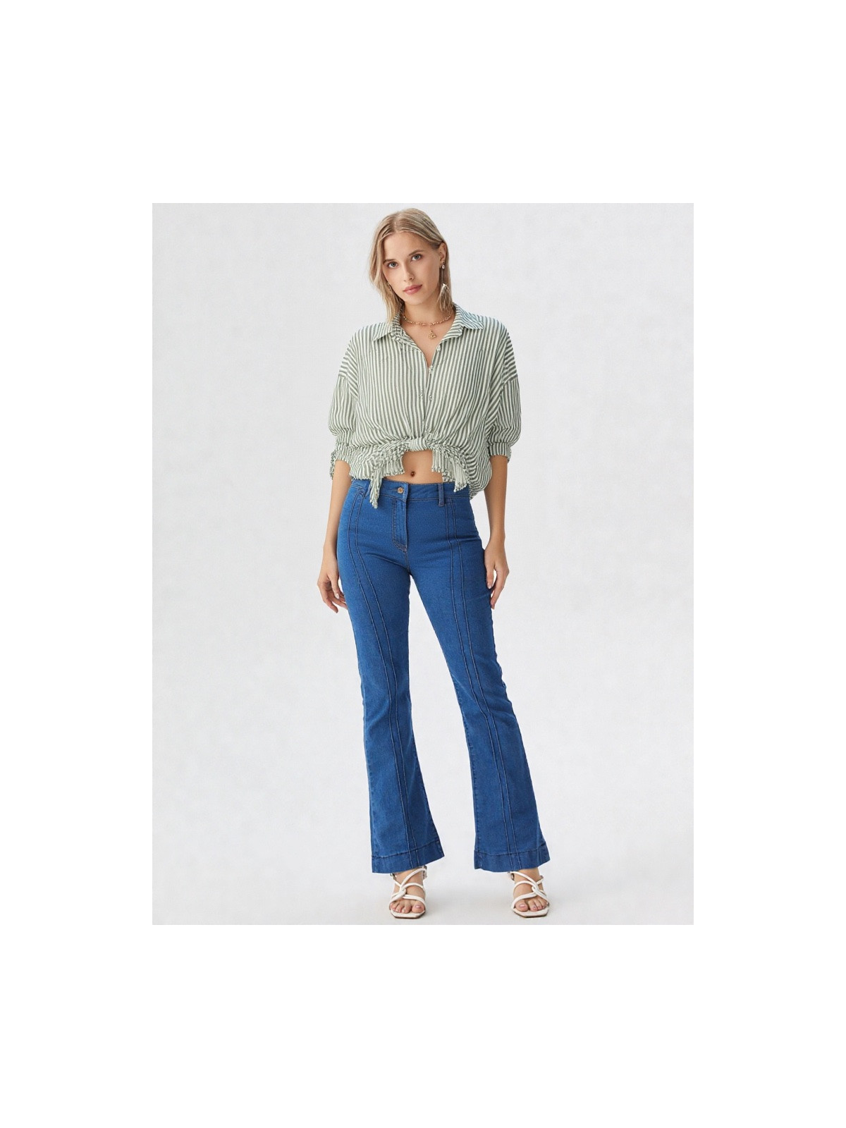 Camisa de rayas verde