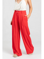 Pantalón fluido mezcla de lino