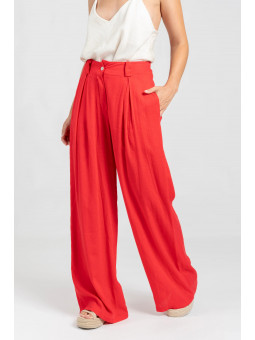 Pantalón fluido mezcla de lino