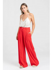 Pantalón fluido mezcla de lino