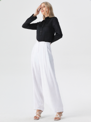 Pantalón fluido mezcla de lino