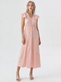 Vestido midi rosa