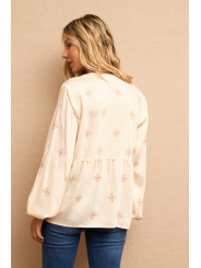 Blusa étnica beige