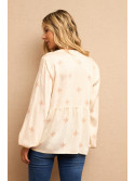 Blusa étnica beige