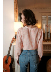 Blusa manga larga rosa
