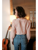 Blusa manga larga rosa