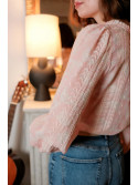 Blusa manga larga rosa