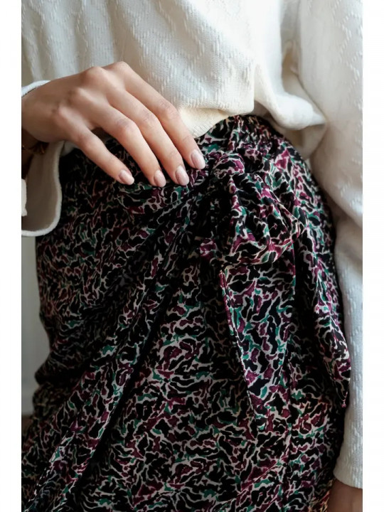 Falda midi lazo