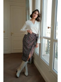 Falda midi lazo