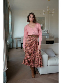 Falda midi estampada