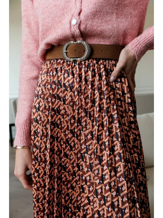 Falda midi estampada