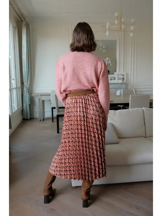 Falda midi estampada