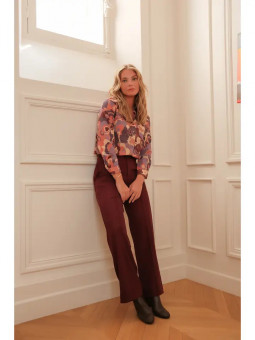 Pantalón liso talle alto