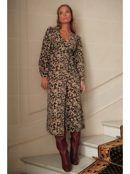 Vestido largo cruzado