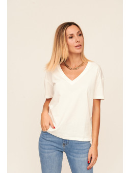 camiseta manga corta blanca