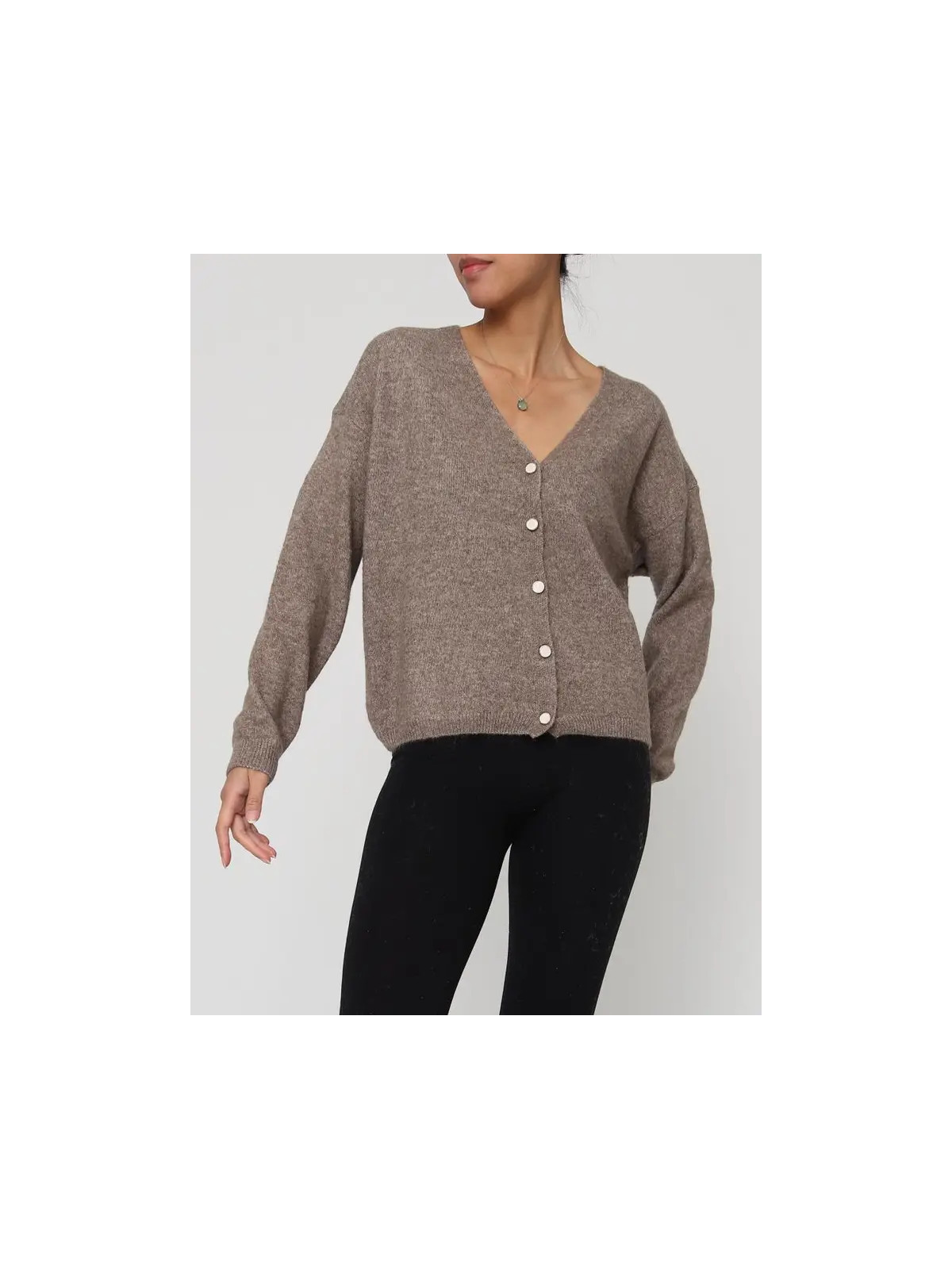 cardigan marron