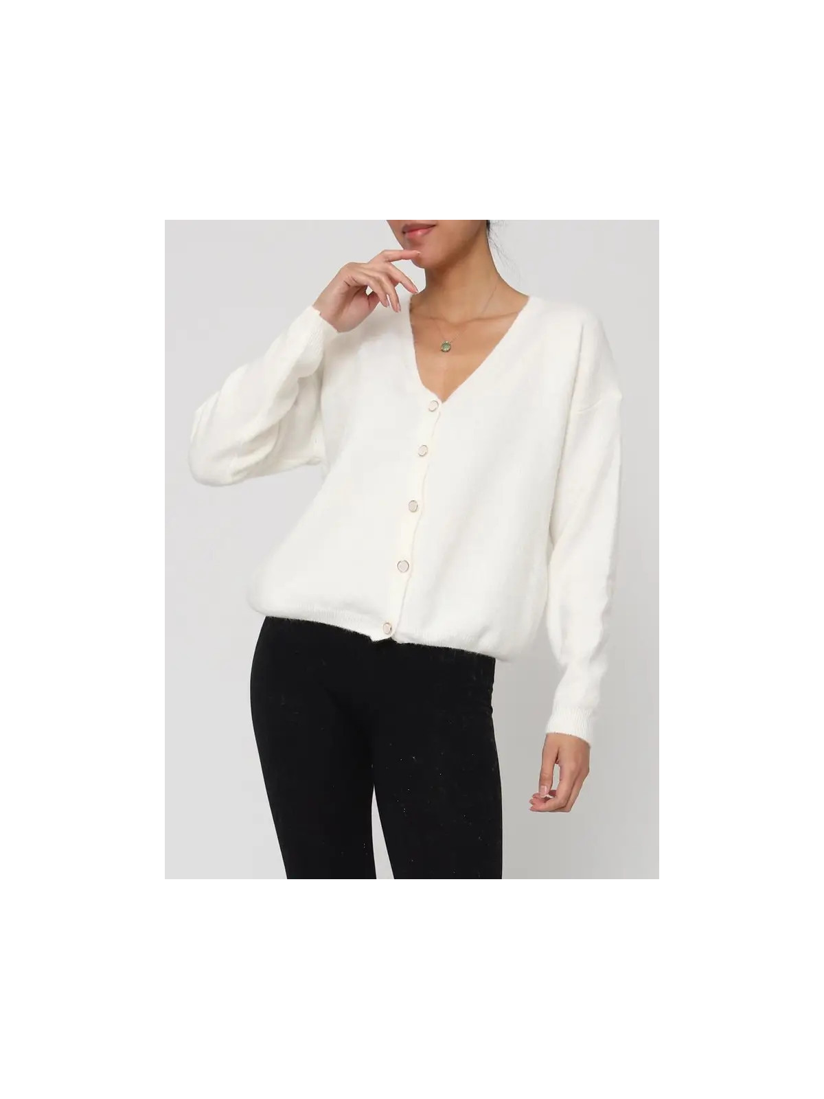 cardigan blanco