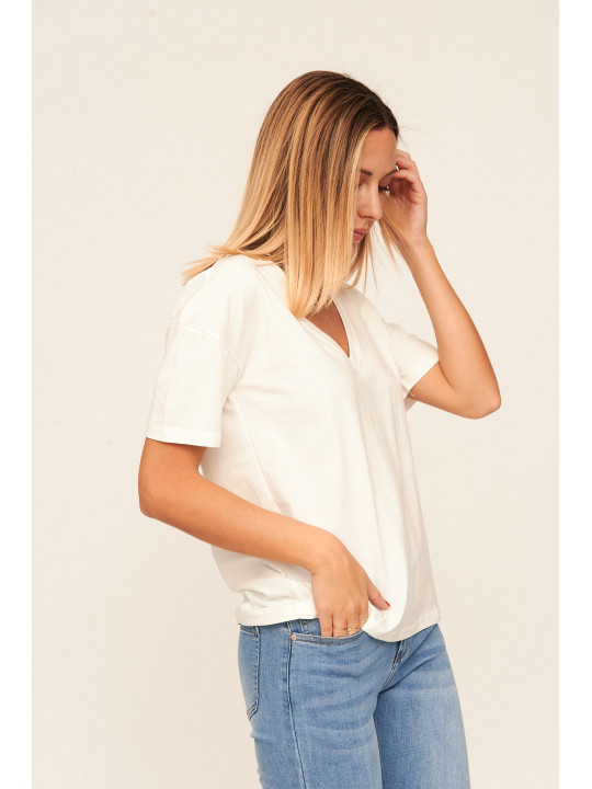 camiseta manga corta blanca