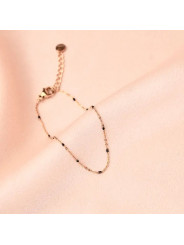 Pulsera con bolas negras