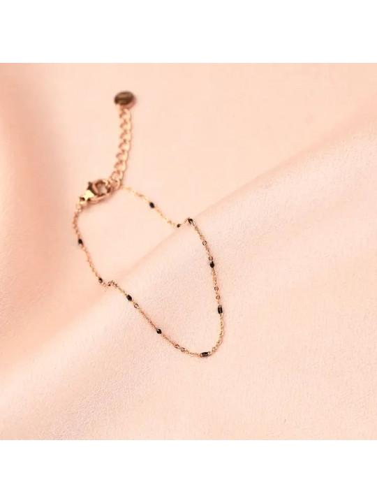 Pulsera con bolas negras