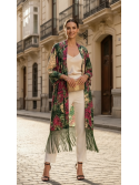 Kimono largo con flecos