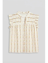 Blusa sin mangas con flores