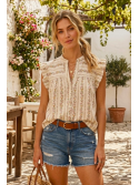 Blusa sin mangas con flores