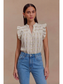 Blusa sin mangas con flores