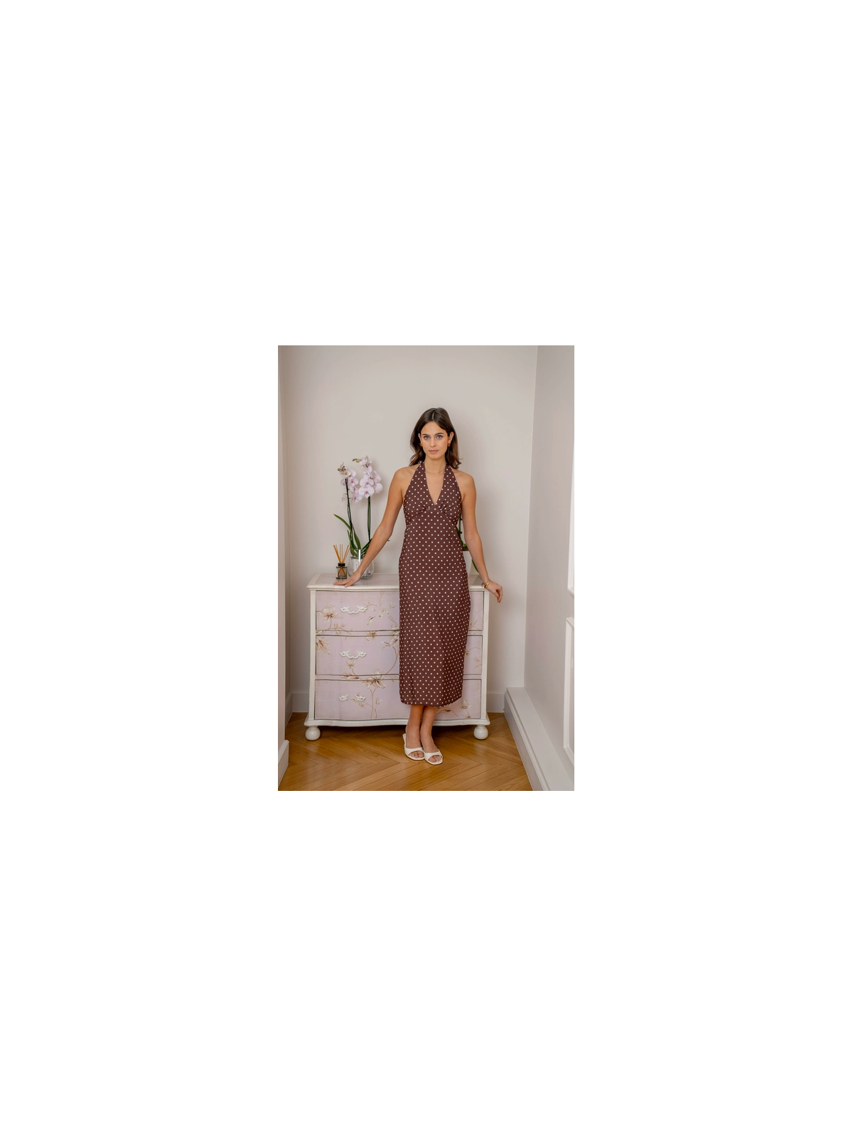 Vestido midi de lunares