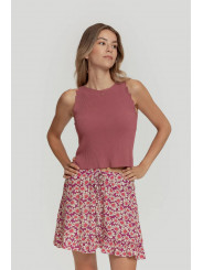 falda corta estampada