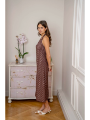 Vestido midi de lunares
