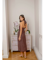 Vestido midi de lunares