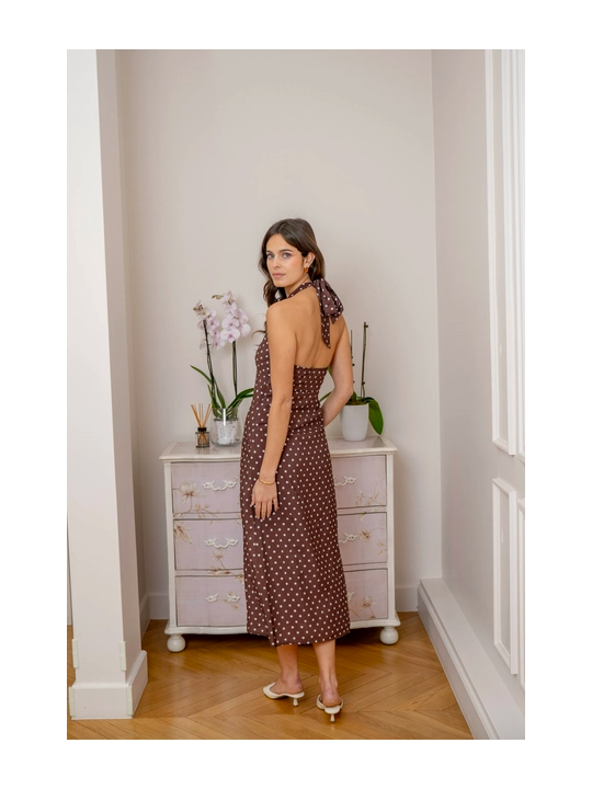 Vestido midi de lunares
