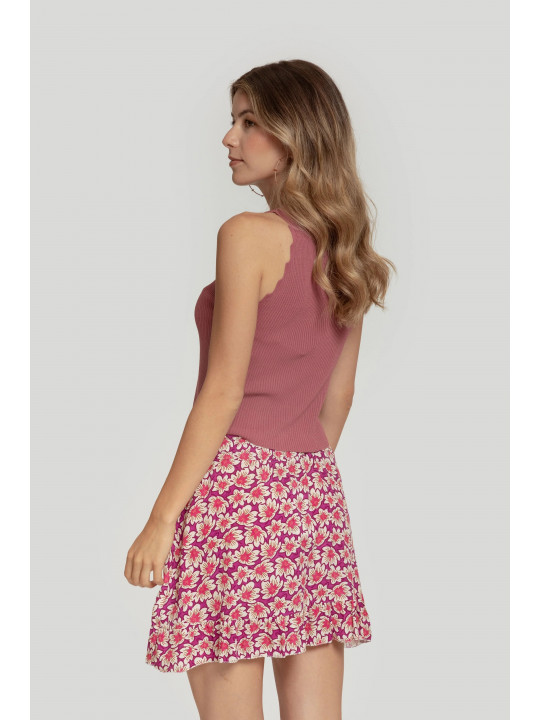 falda corta estampada
