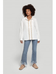 Camisa blanca tribal frontal